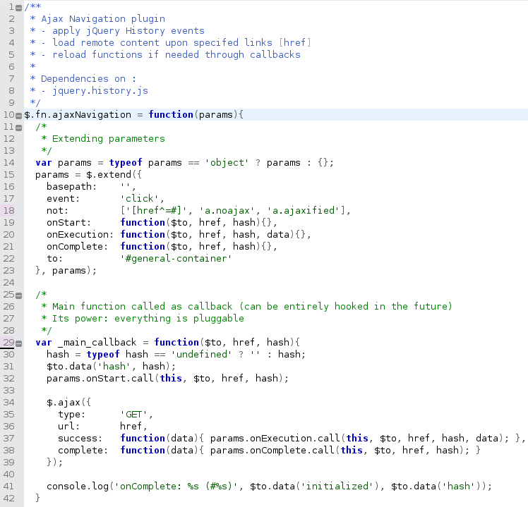 Exemple de code JavaScript dans Eclipse